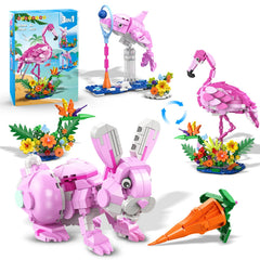 HOGOKIDS pink flamingo figure for imaginative playtime and storytelling