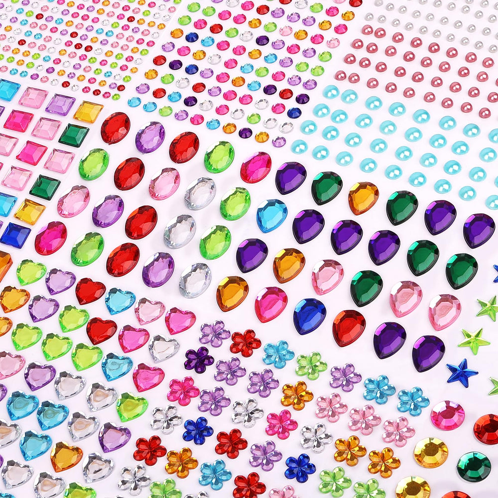Hoiny 1782pcs gems stickers set for crafts and scrapbooking