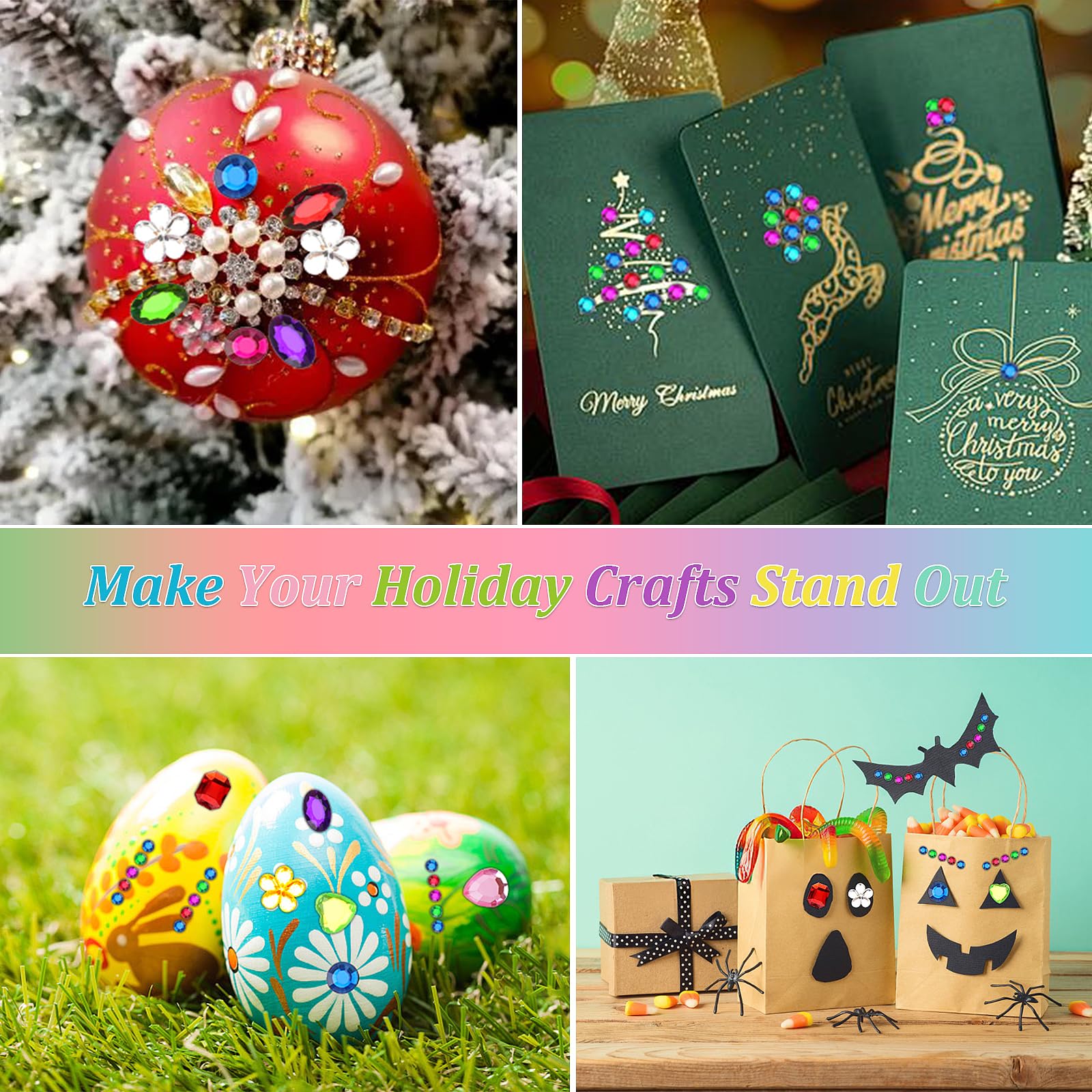 Hoiny round gems for versatile decoration on crafts