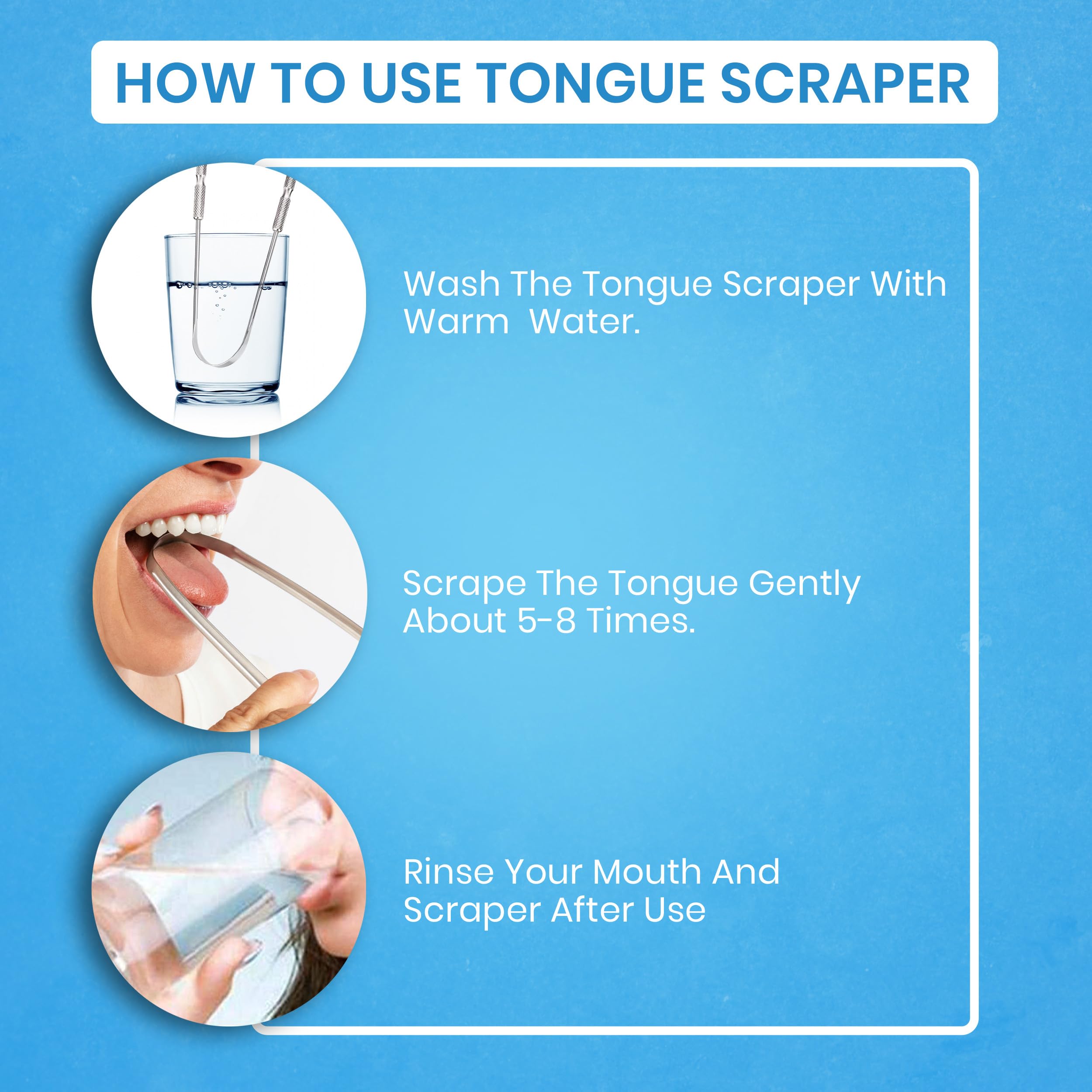 HOKIN adult-use tongue scraper suited for home or travel.