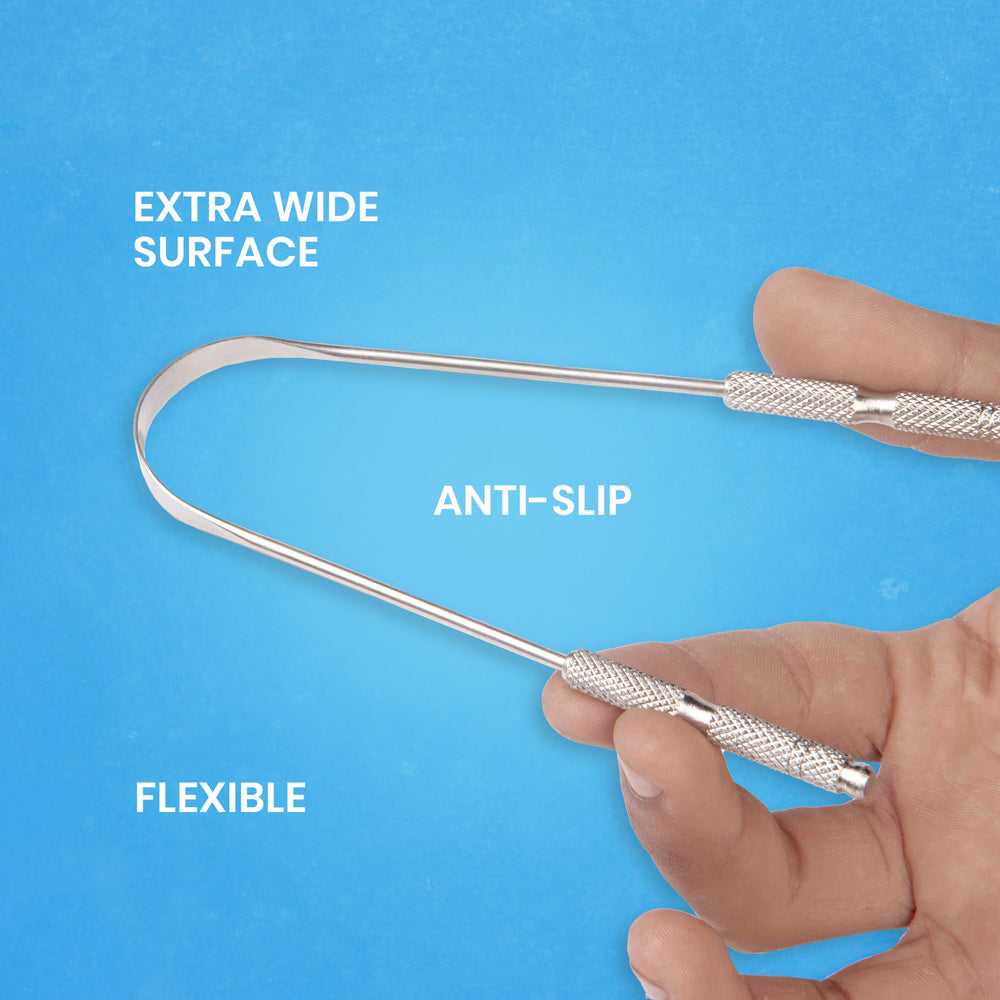 HOKIN durable metal tongue scraper supports long-lasting oral care.