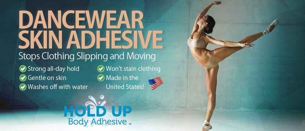 Hold Up Body Adhesive Premium USA-made formula ideal for dancers.