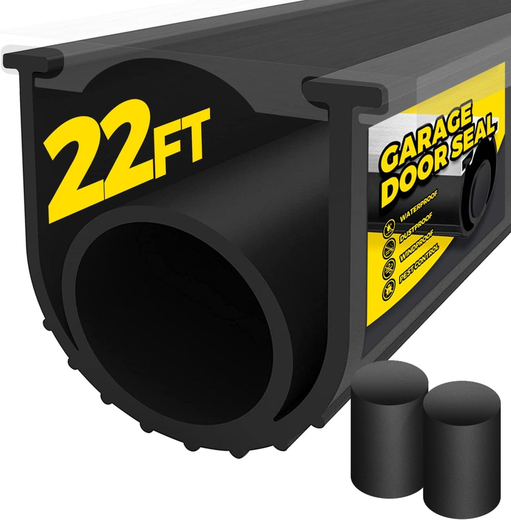 Holikme garage door seal front view shows robust EPDM protection against drafts.