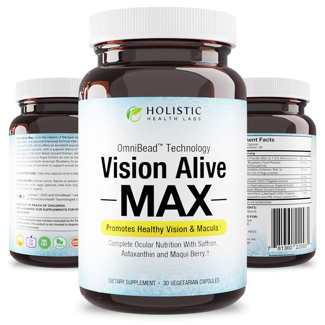 Outer box packaging illustrating plant-based eye health advantages.