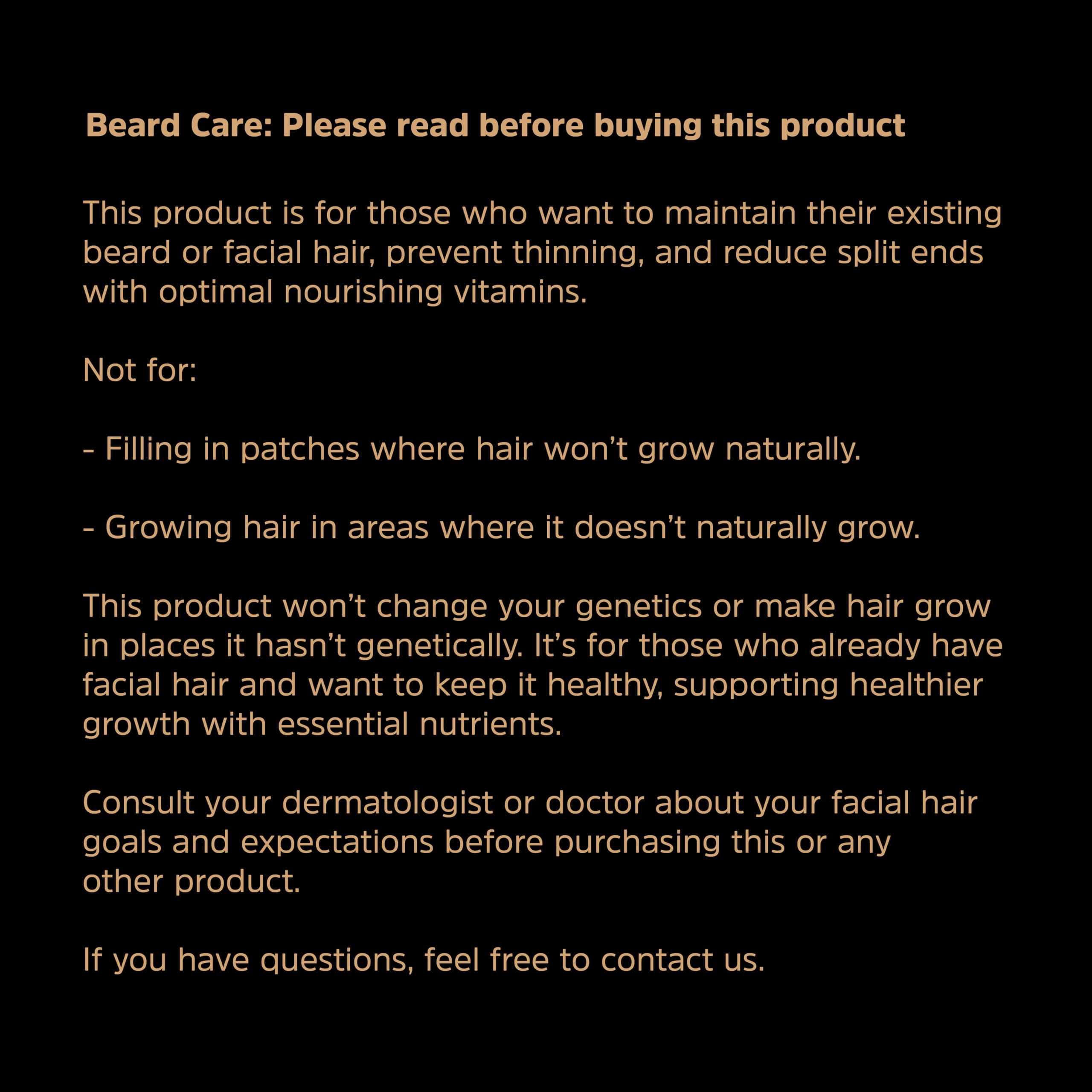 USA-made label and quality control seal on ALPHA BEARD bottle.