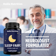 Sleep Fairy bottle with glass of water for convenient bedtime routine