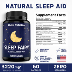 Hollis Nutrition Sleep Fairy capsules ready for nightly use