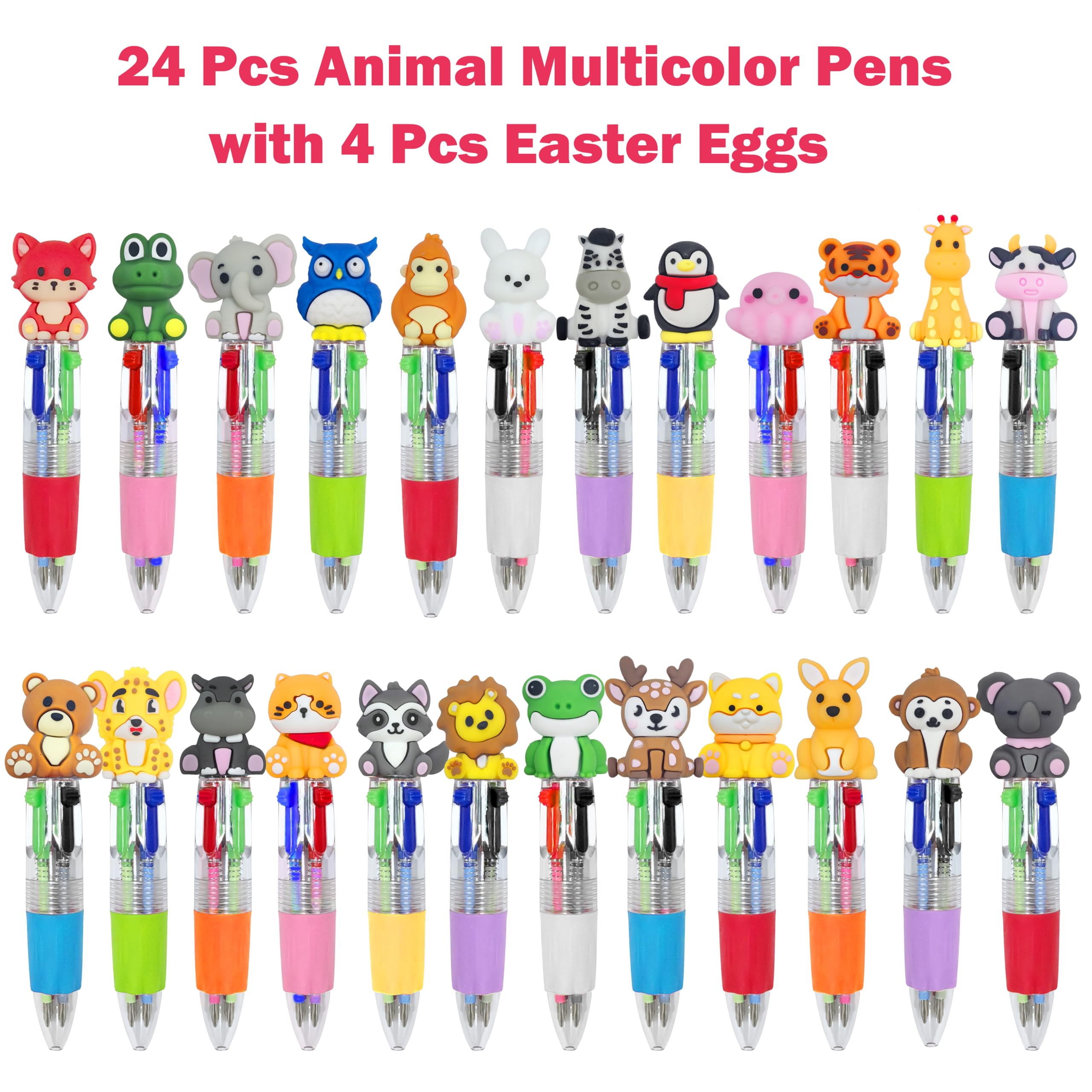 Holydeck four-color ballpoint pens showing easy color switching for schoolwork