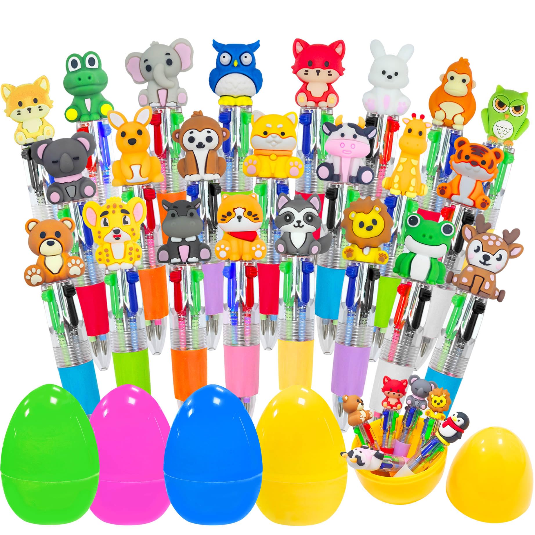 Holydeck animal pens 24pc pack with bright designs for kids' writing and crafts