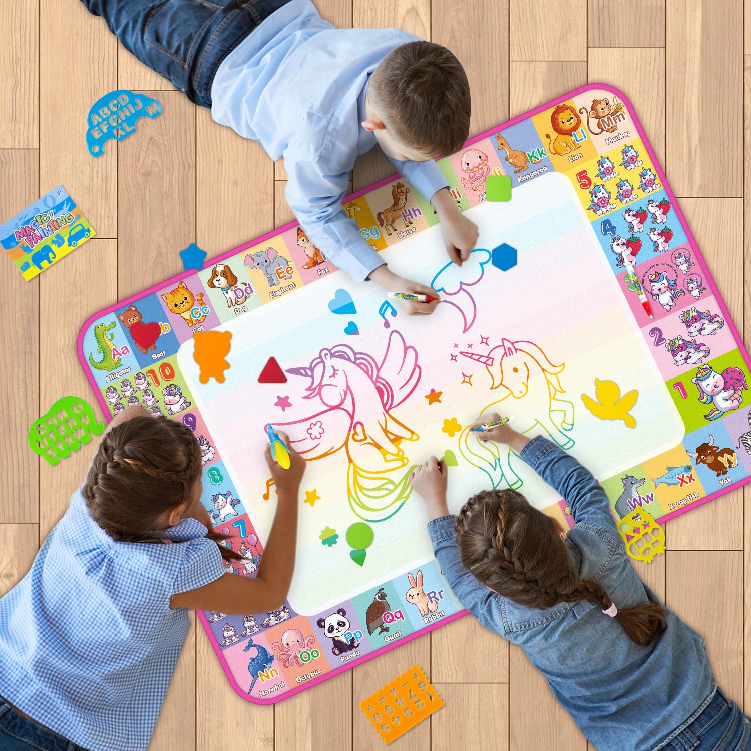 Hollyhi foldable travel-friendly mat stores easily for on-the-go doodling