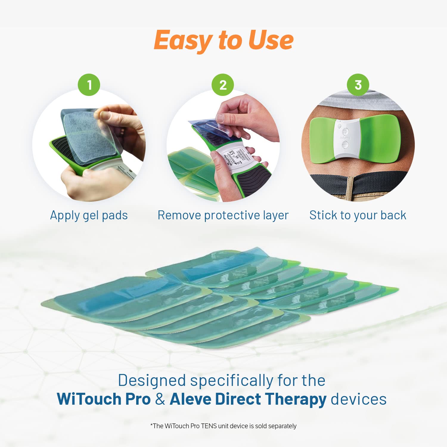Hollywog reusable self-adhesive pad, long-lasting performance.