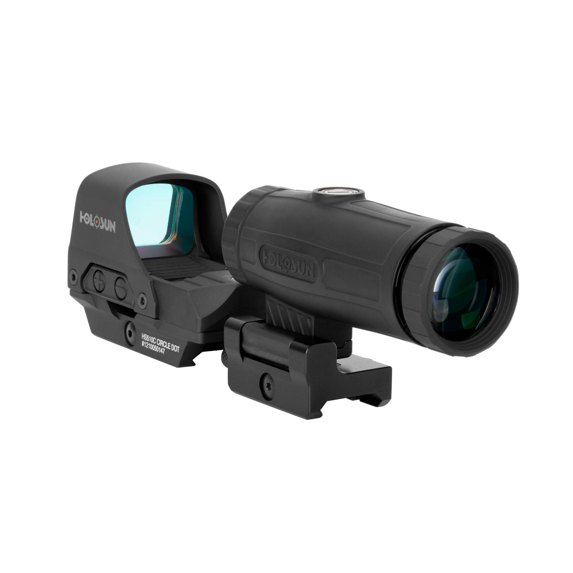 HOLOSUN 510C titanium hood protects the optic under recoil.