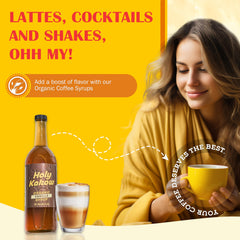 Holy Kakow vanilla syrup coffee cocktail evokes premium flavor at home.