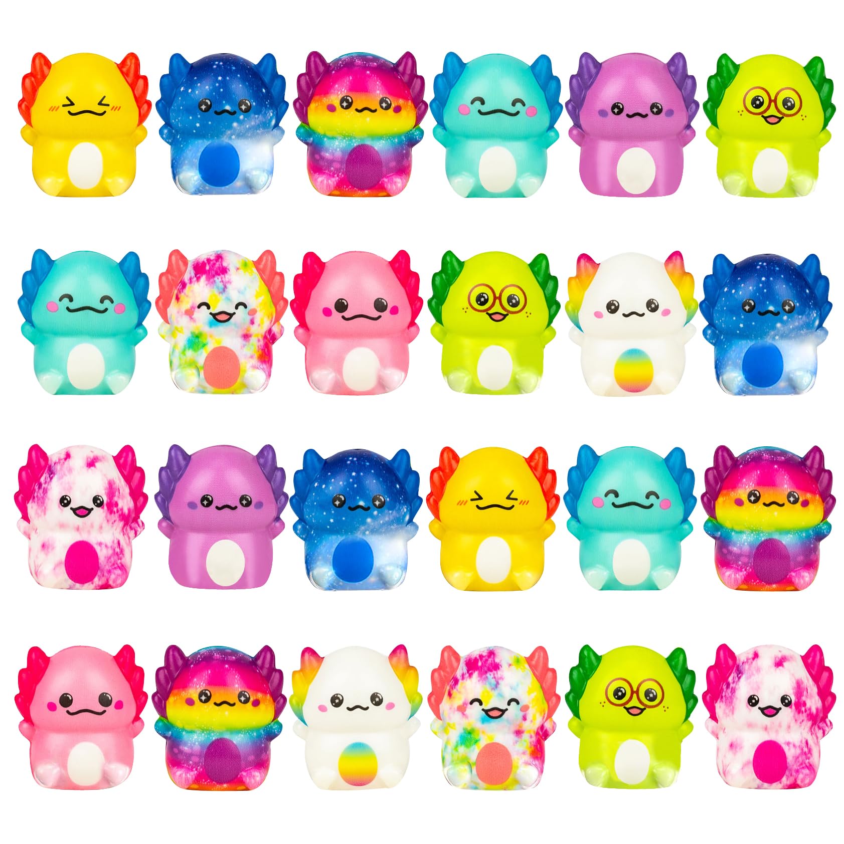 Holydeck axolotl squishy toy demonstrates slow rise and squeezable texture.