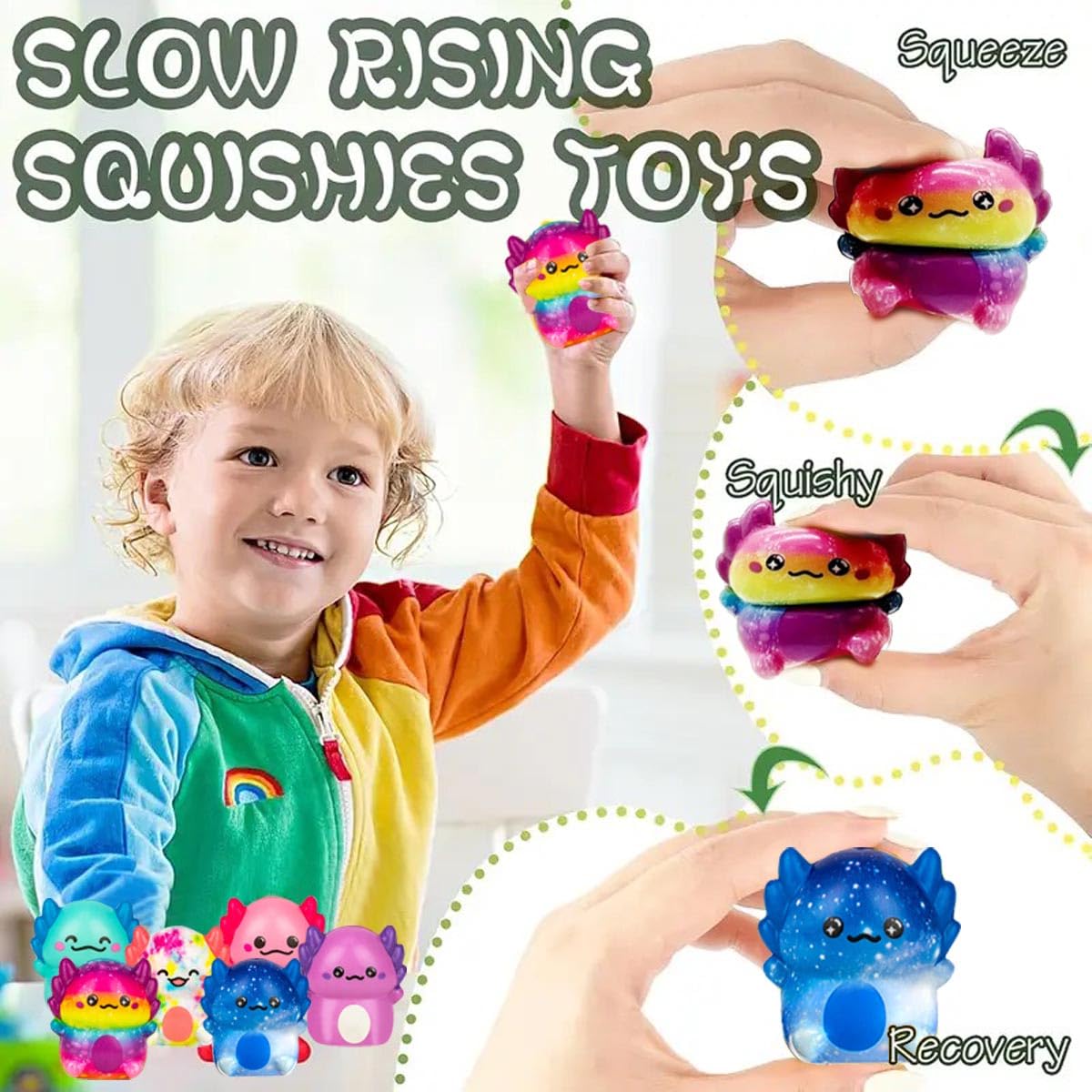 Holydeck axolotl squishy toy with soft material that maintains shape.