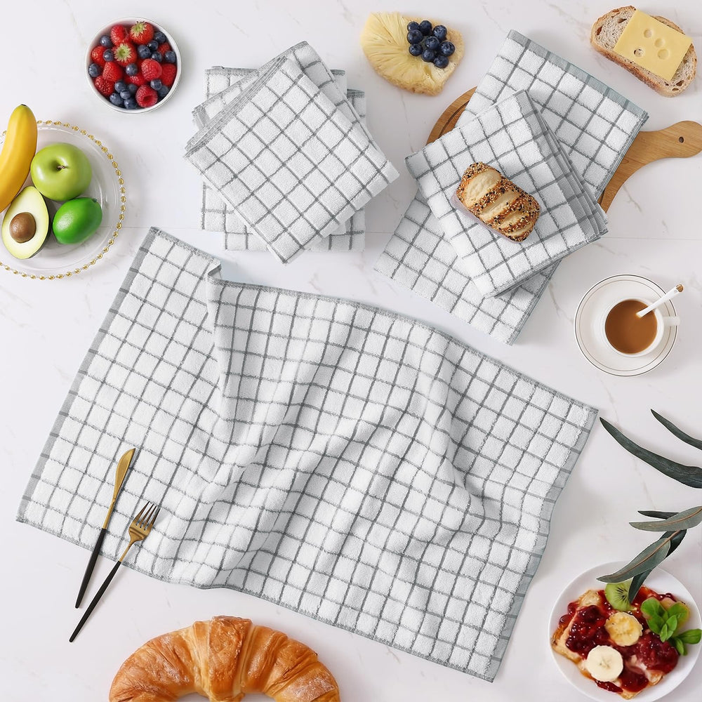 Homaxy Premium Kitchen Towels machine washable for easy cleaning and long-lasting use.