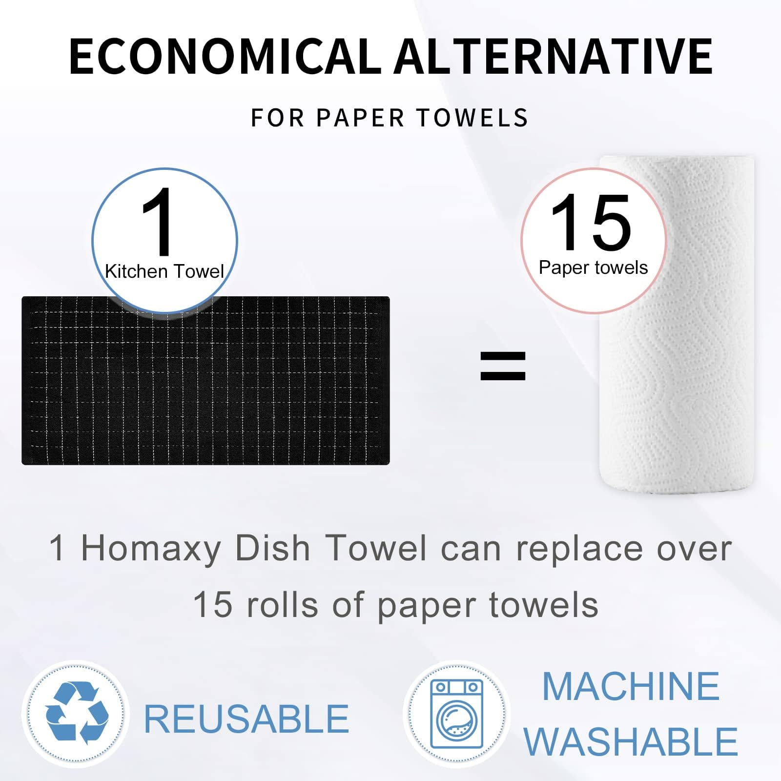 Homaxy towels help control spills and blot oil stains efficiently.