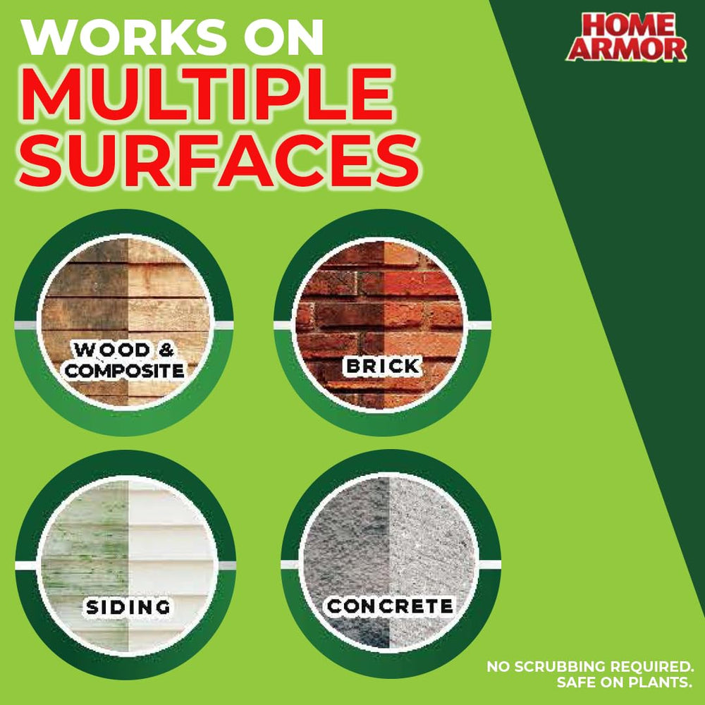 Visible results appear quickly after application with Home Armor Outdoor Cleaner+