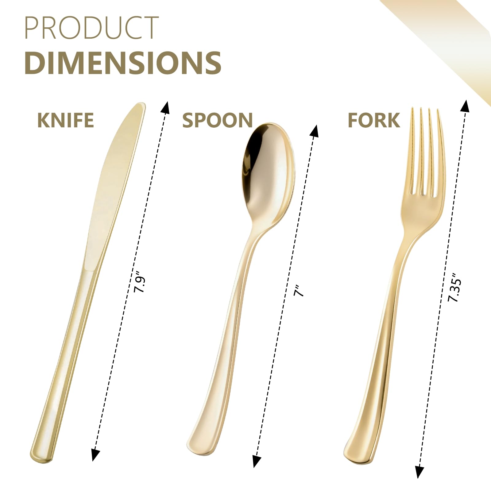 HOME BREEZE gold heavy-duty spoons ideal for elegant dining settings