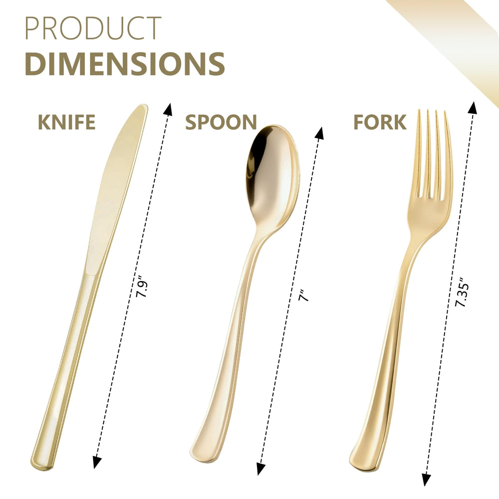 HOME BREEZE gold heavy-duty spoons ideal for elegant dining settings