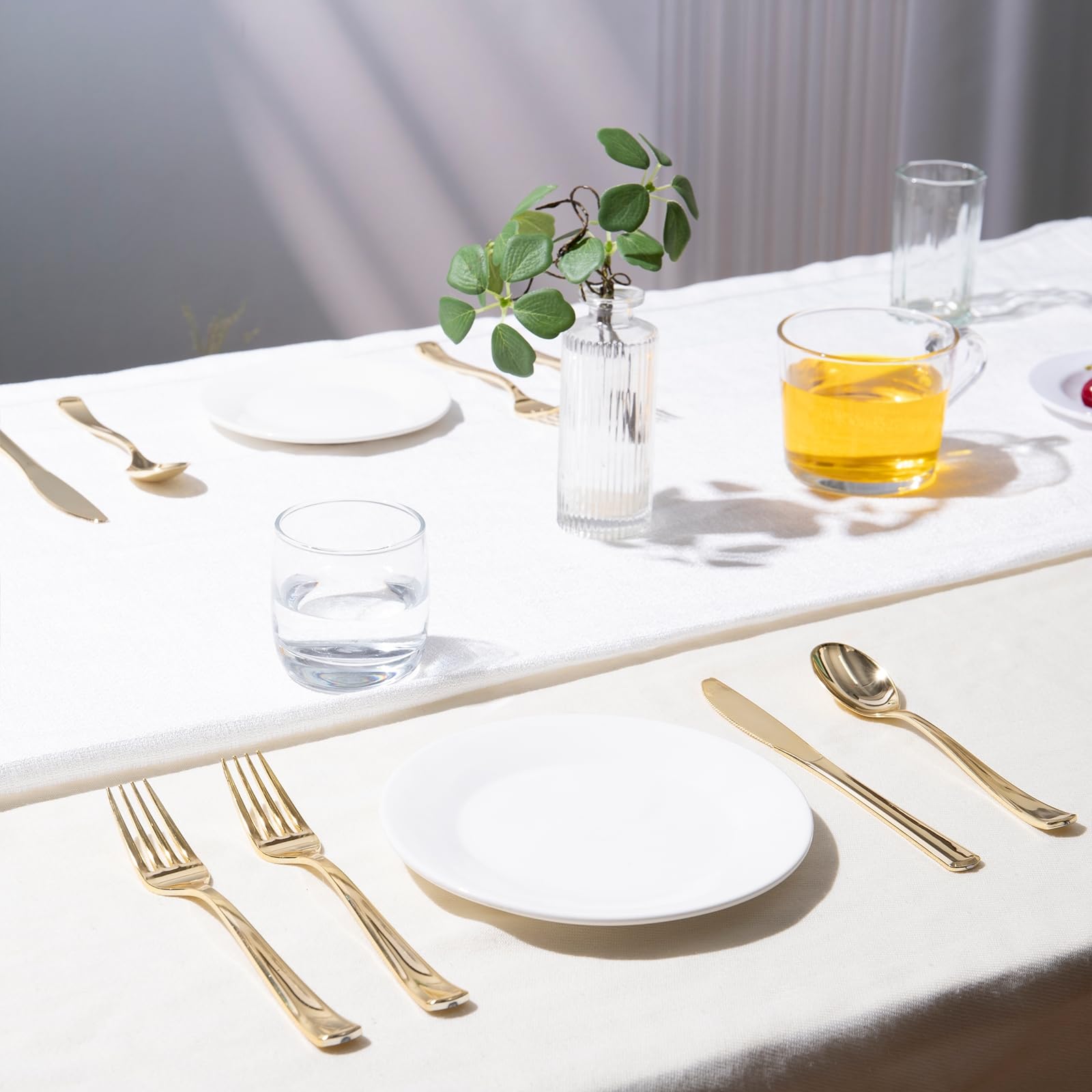 HOME BREEZE premium disposable silverware for quick cleanup