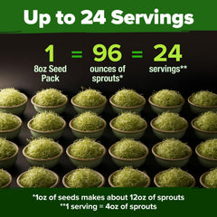 HOME GROWN heirloom alfalfa seeds highlighting purity and traditional gardening.