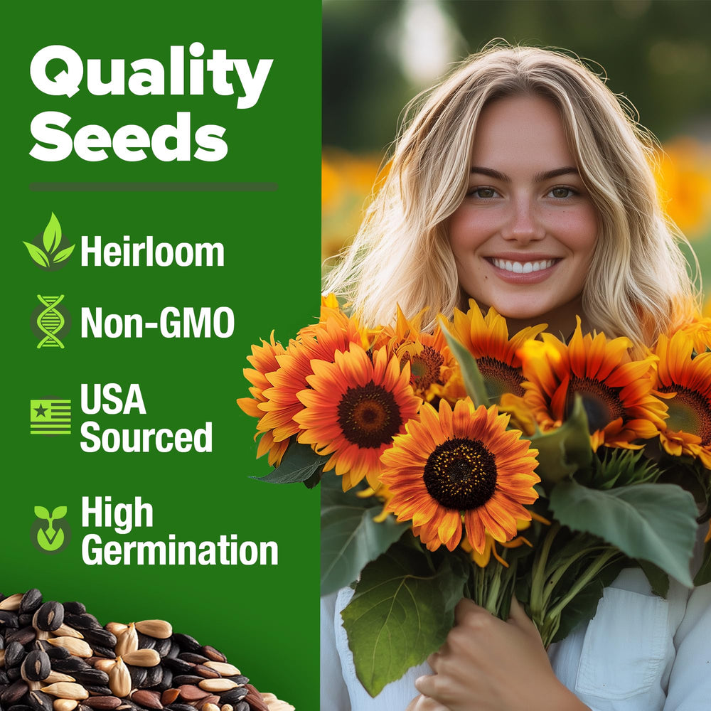 HOME GROWN Autumn Beauty seeds closeup, showcasing seed quality for reliable germination.