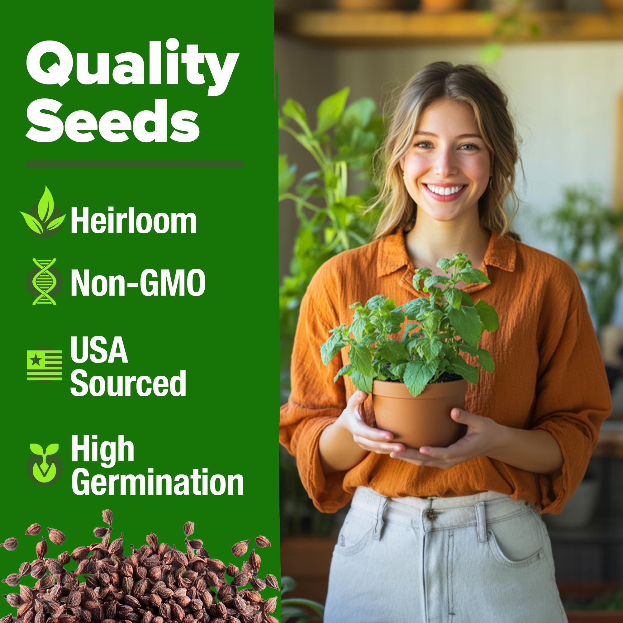 HOME GROWN catnip seeds for indoor and outdoor use, easy garden setup.
