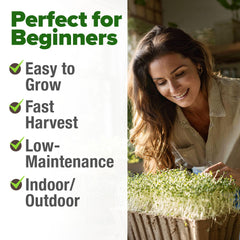 HOME GROWN non-GMO alfalfa seeds for clean sprouting nutrition.