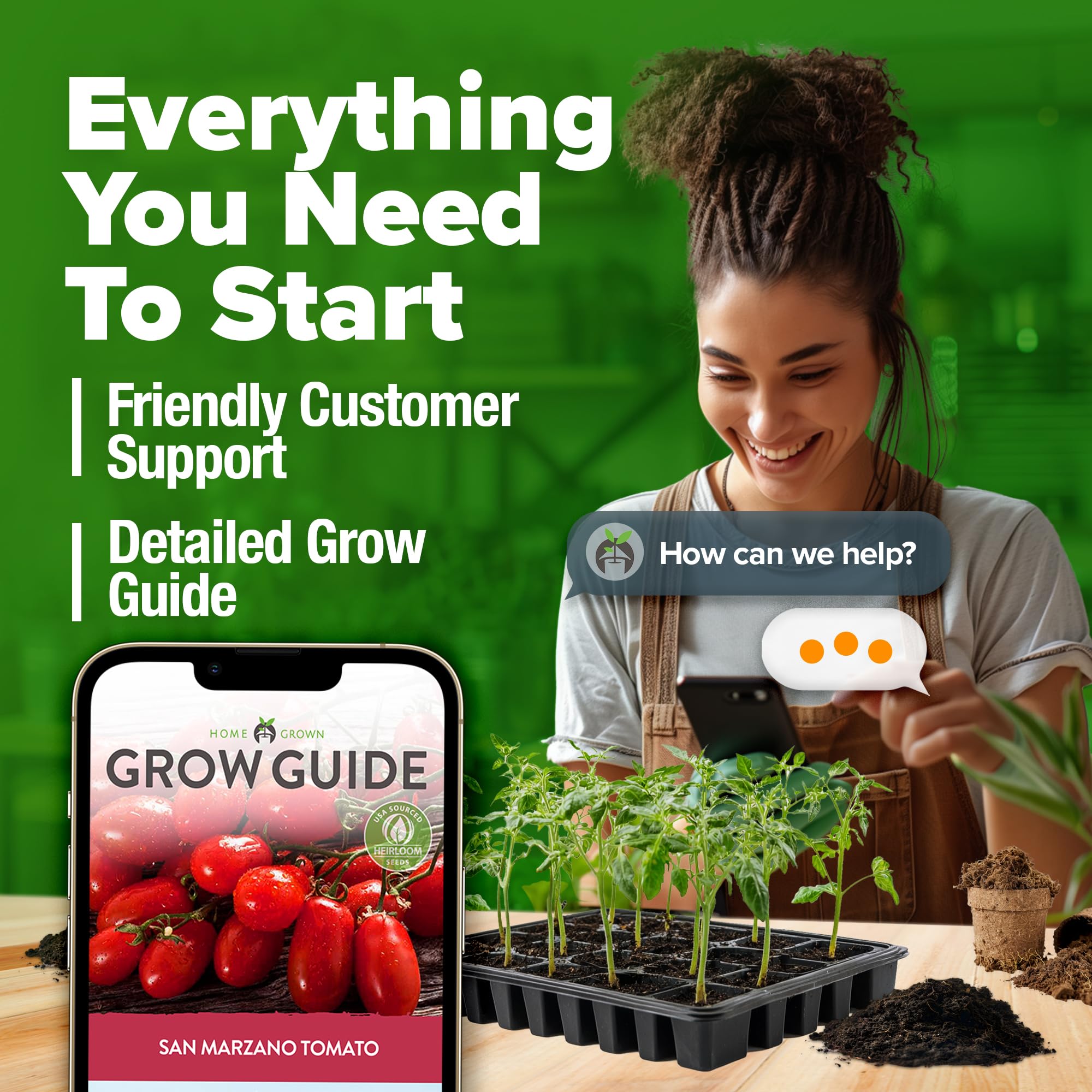 Durable packaging from HOME GROWN keeps seeds fresh for future planting.