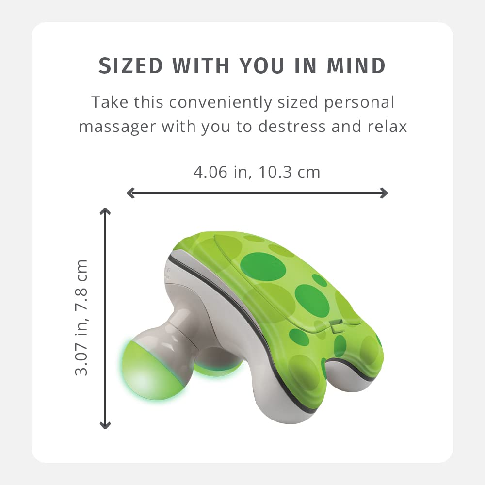 HoMedics Ribbit in green offers stylish, on-the-go relief.
