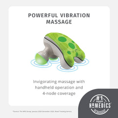HoMedics Ribbit massager showing the ergonomic grip for easy control.