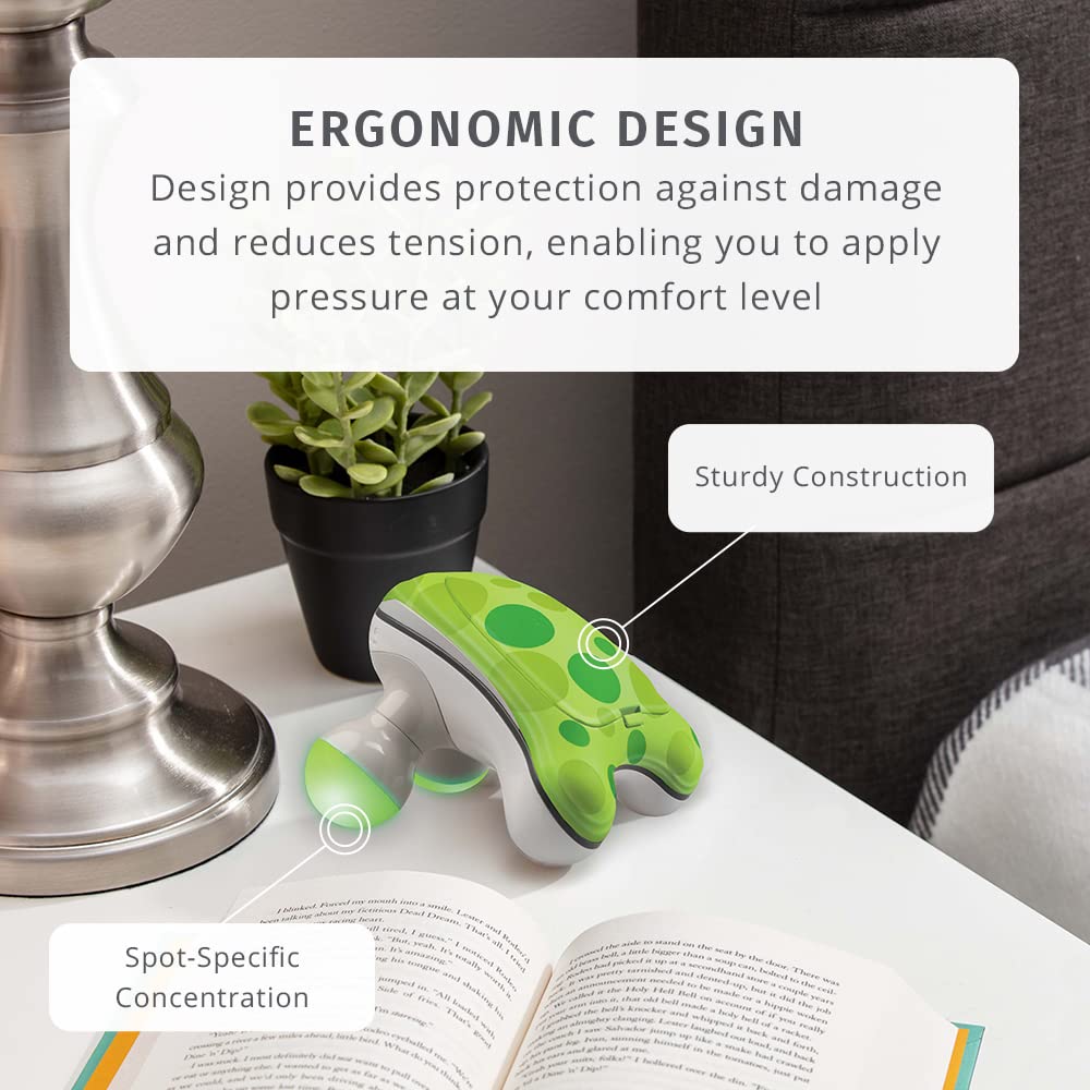 HoMedics Ribbit massager includes three AAA batteries for immediate use.