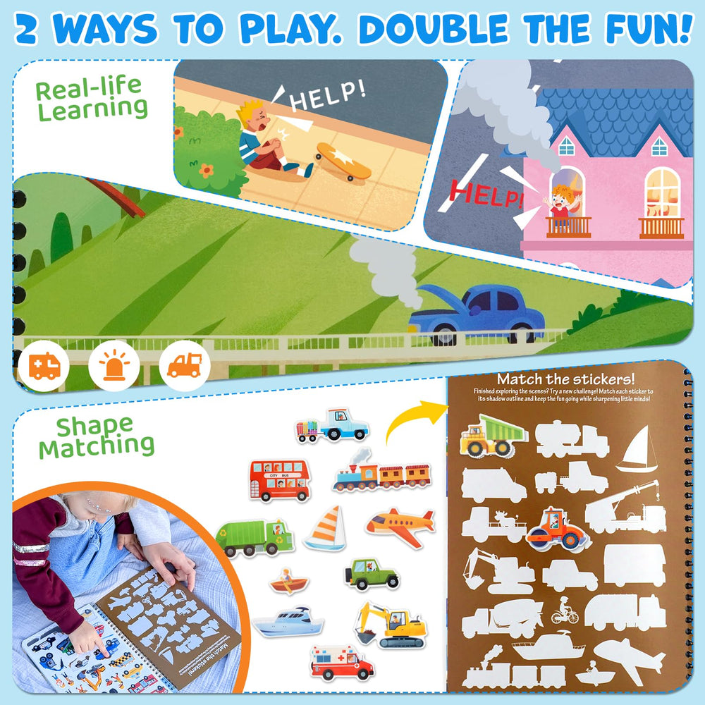 HomeEvolution sticker book stickers of bus and van for travel imagination