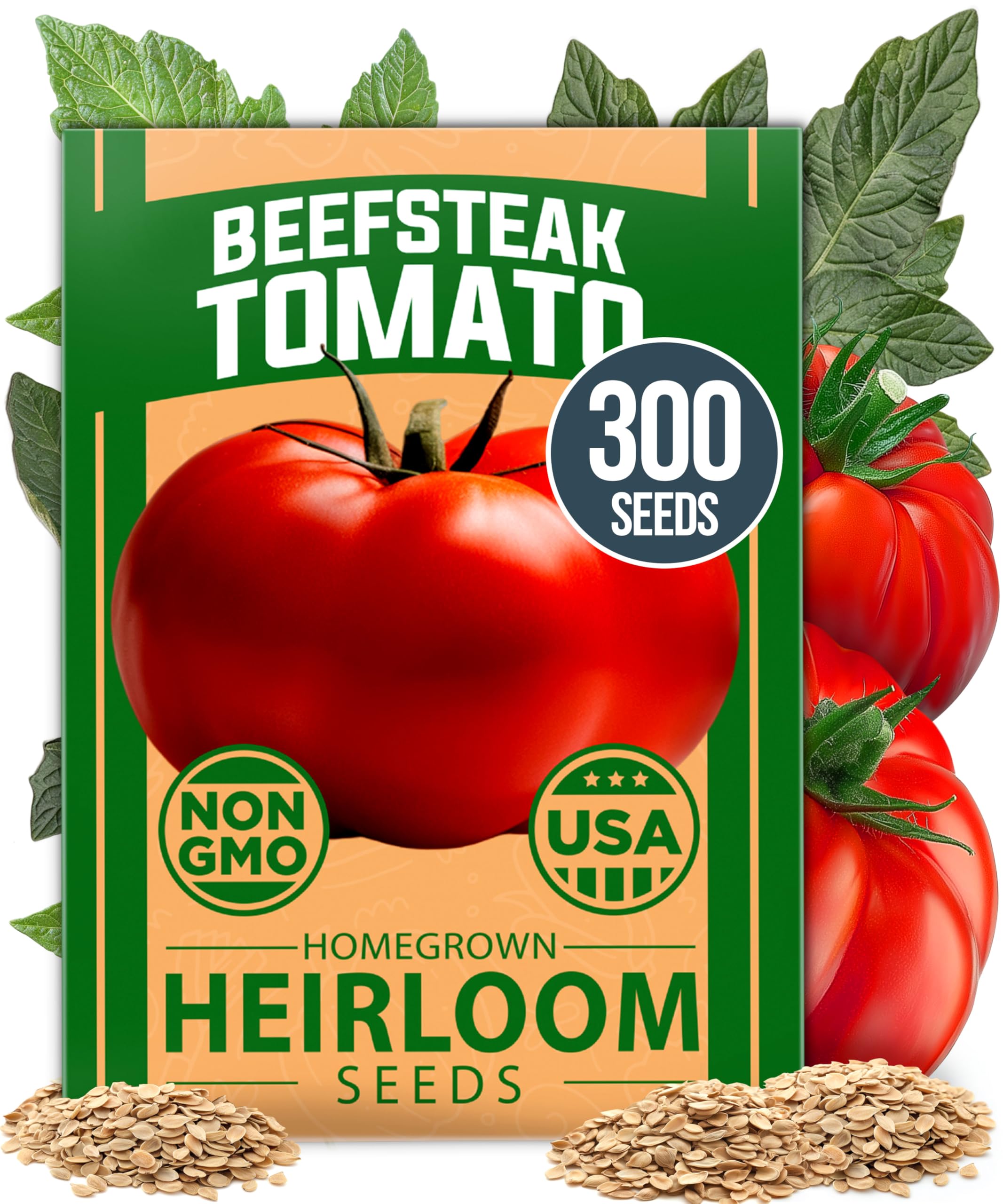 HOME GROWN Beefsteak Tomato Seeds pack ready for a high-yield harvest.