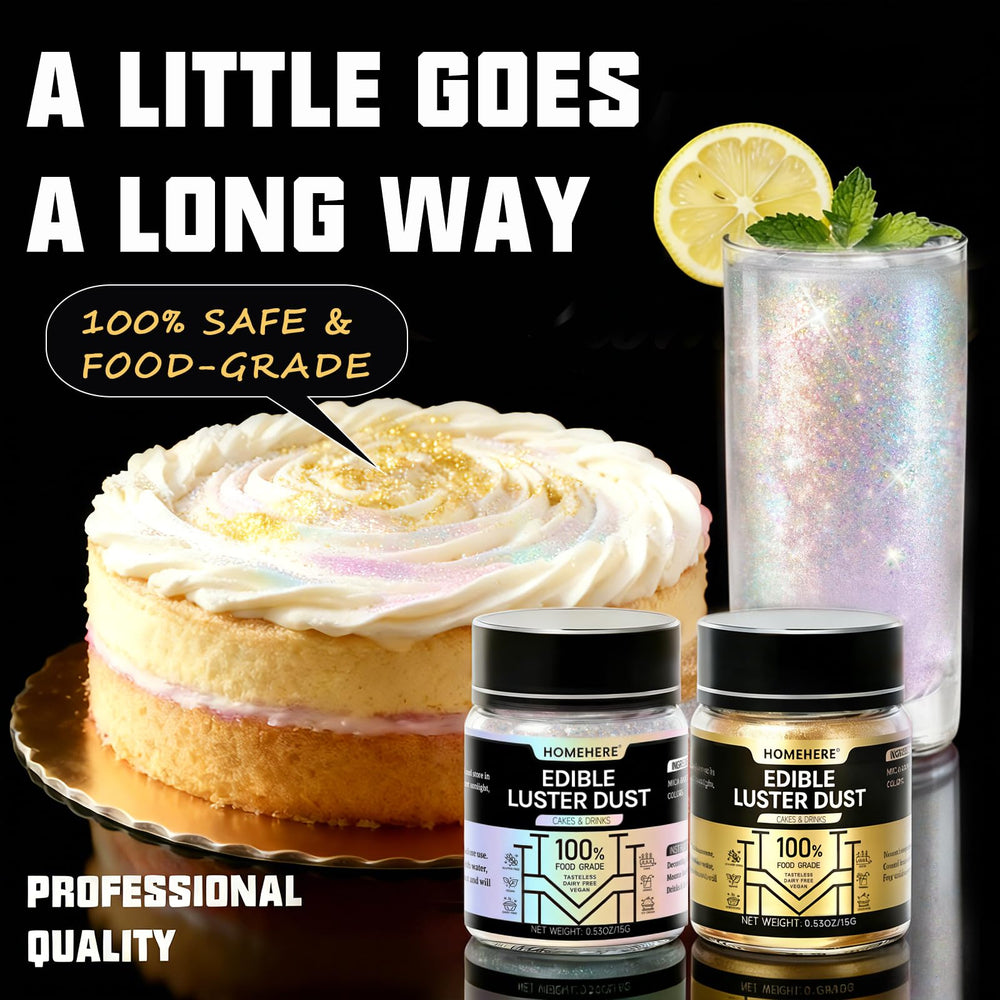 HomeHere glitter powder enhances cocktails with sparkling color