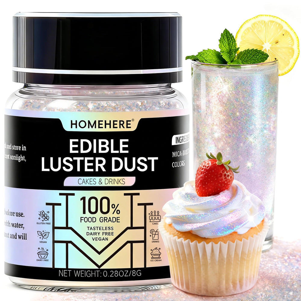 HomeHere edible luster dust gold powder on cookies for festive shine