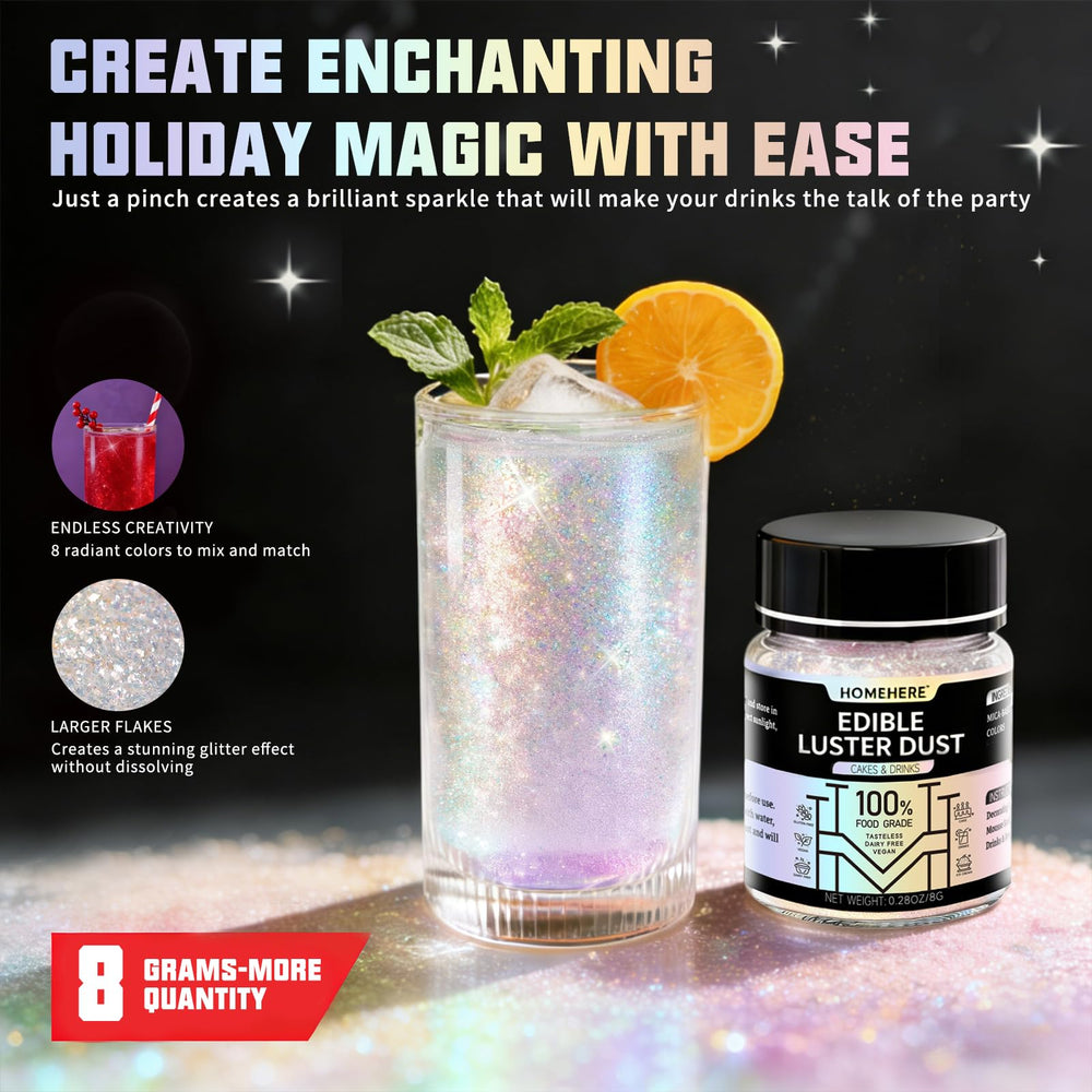 HomeHere rainbow color luster dust sparkling desserts