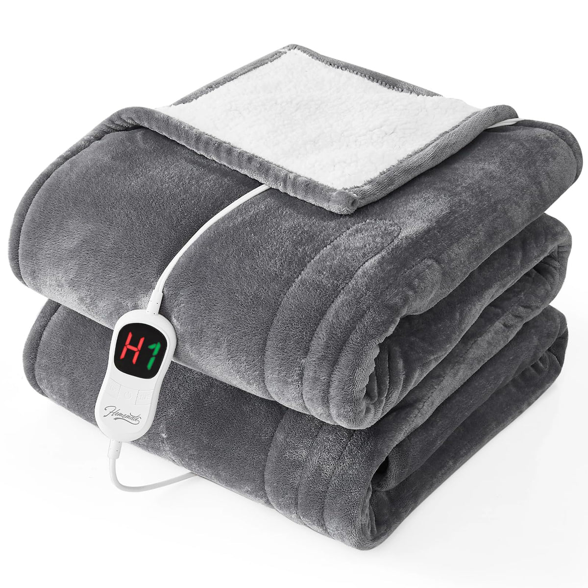 Homemate electric blanket twin on bed for cozy warmth and easy setup.