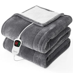 Homemate electric blanket twin on bed for cozy warmth and easy setup.