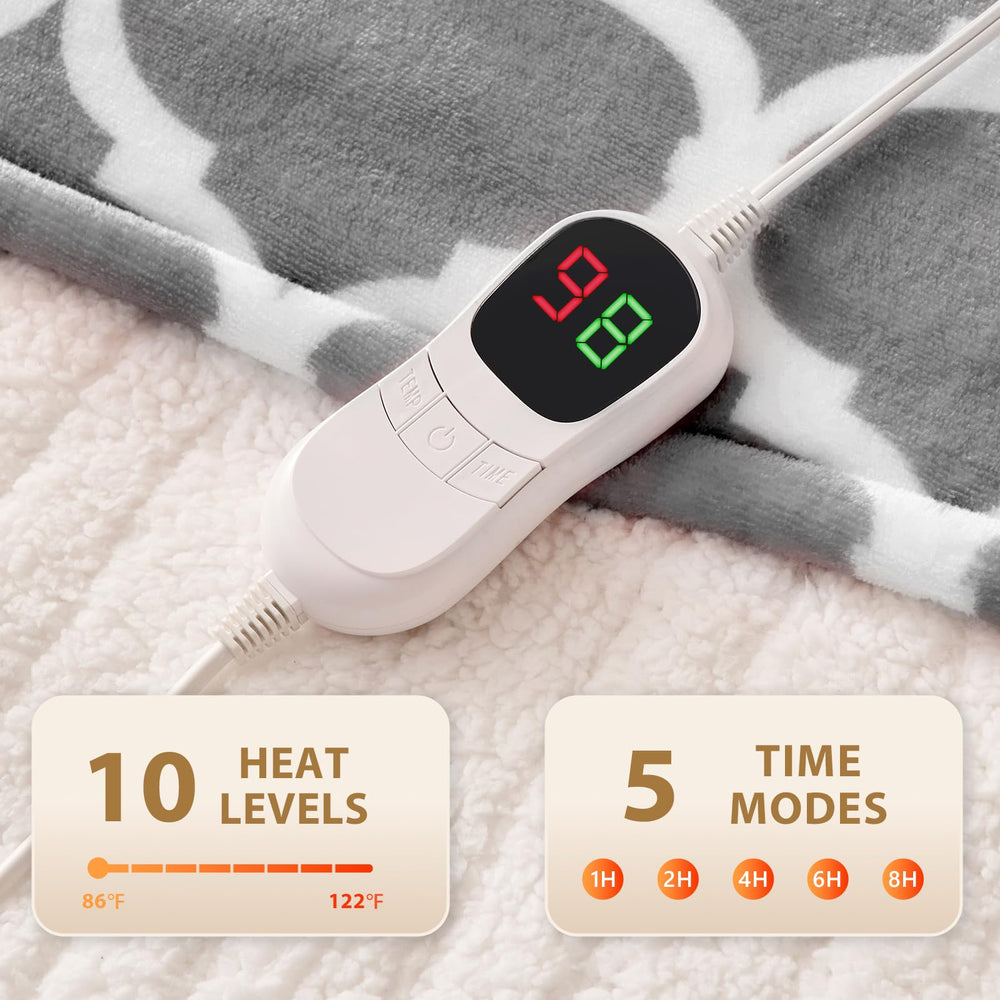 Homemate heated blanket control panel with 10 heat levels for precise comfort