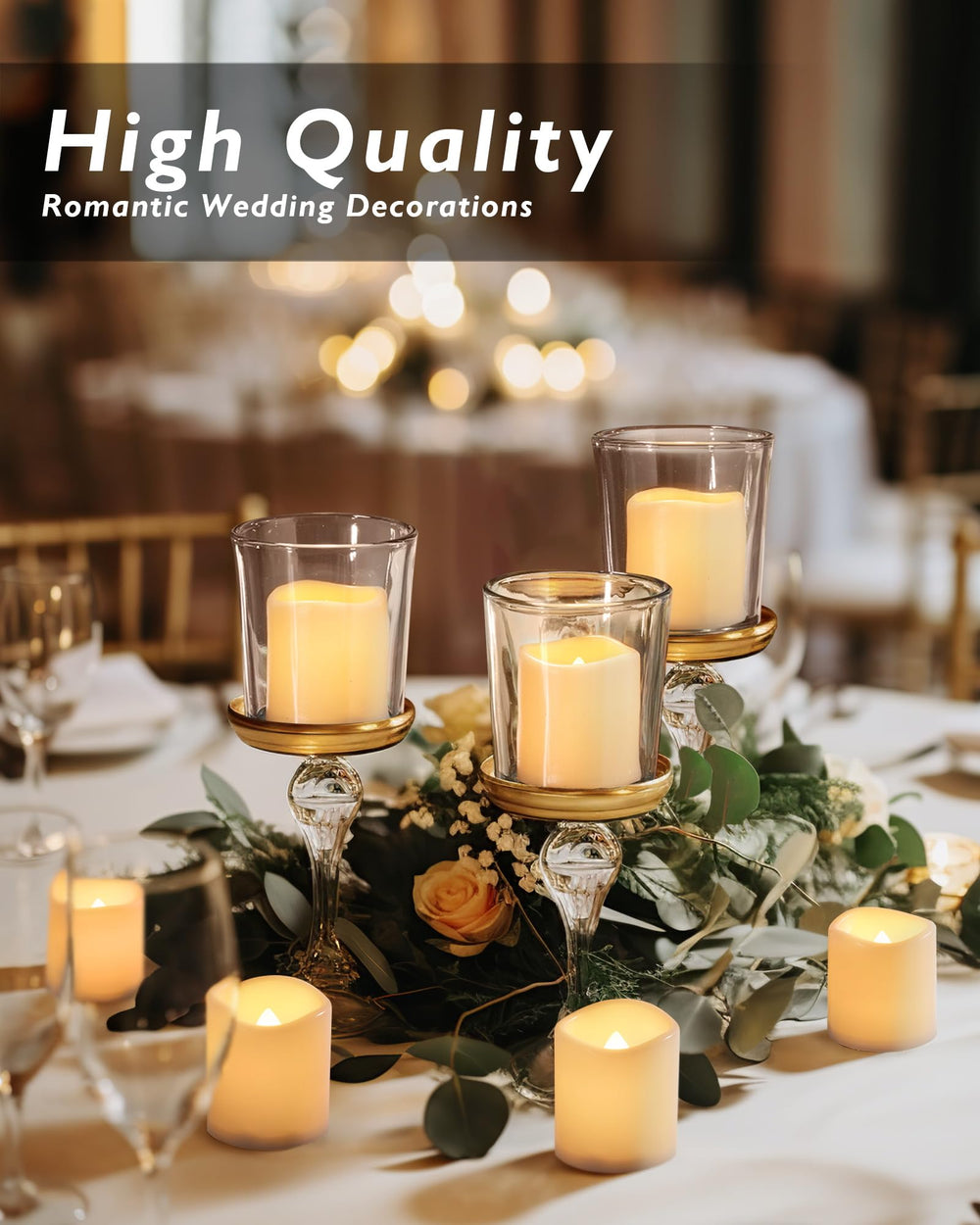 Homemory candle with secure battery cover for safe operation.
