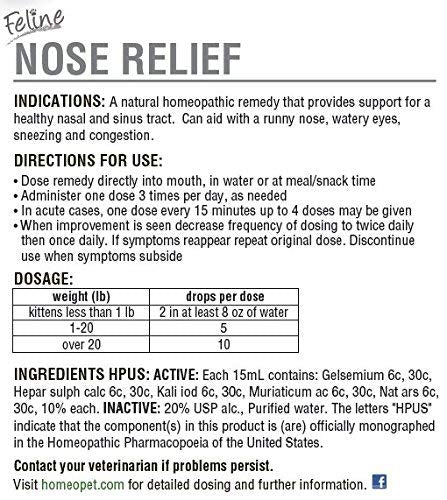 HomeoPet Nose Relief dosing directly into a cat's mouth for easy administration