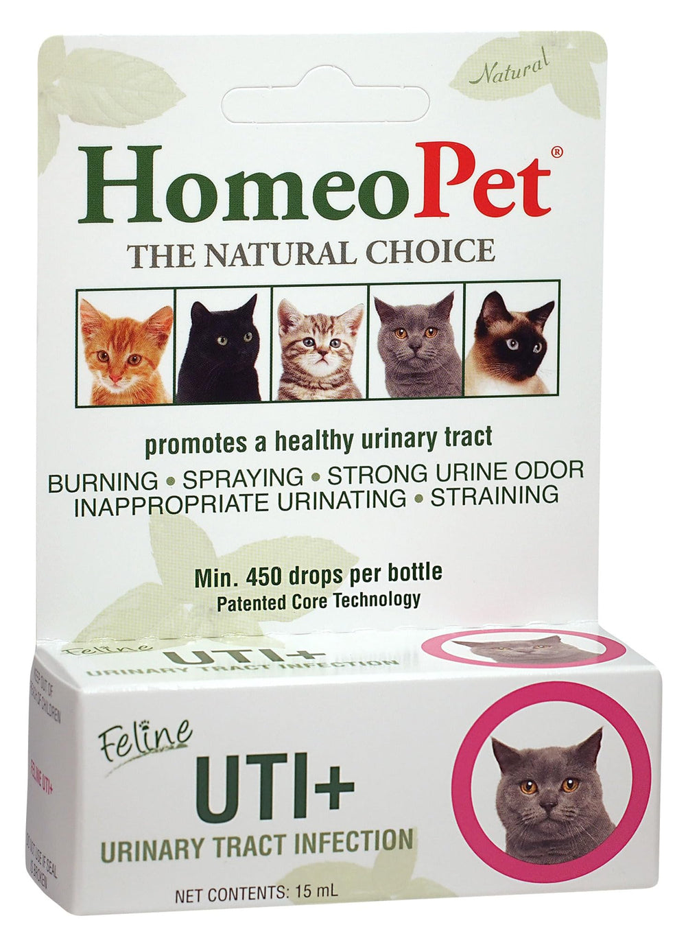 HomeoPet Feline UTI+ bottle pour supports urinary comfort for cats
