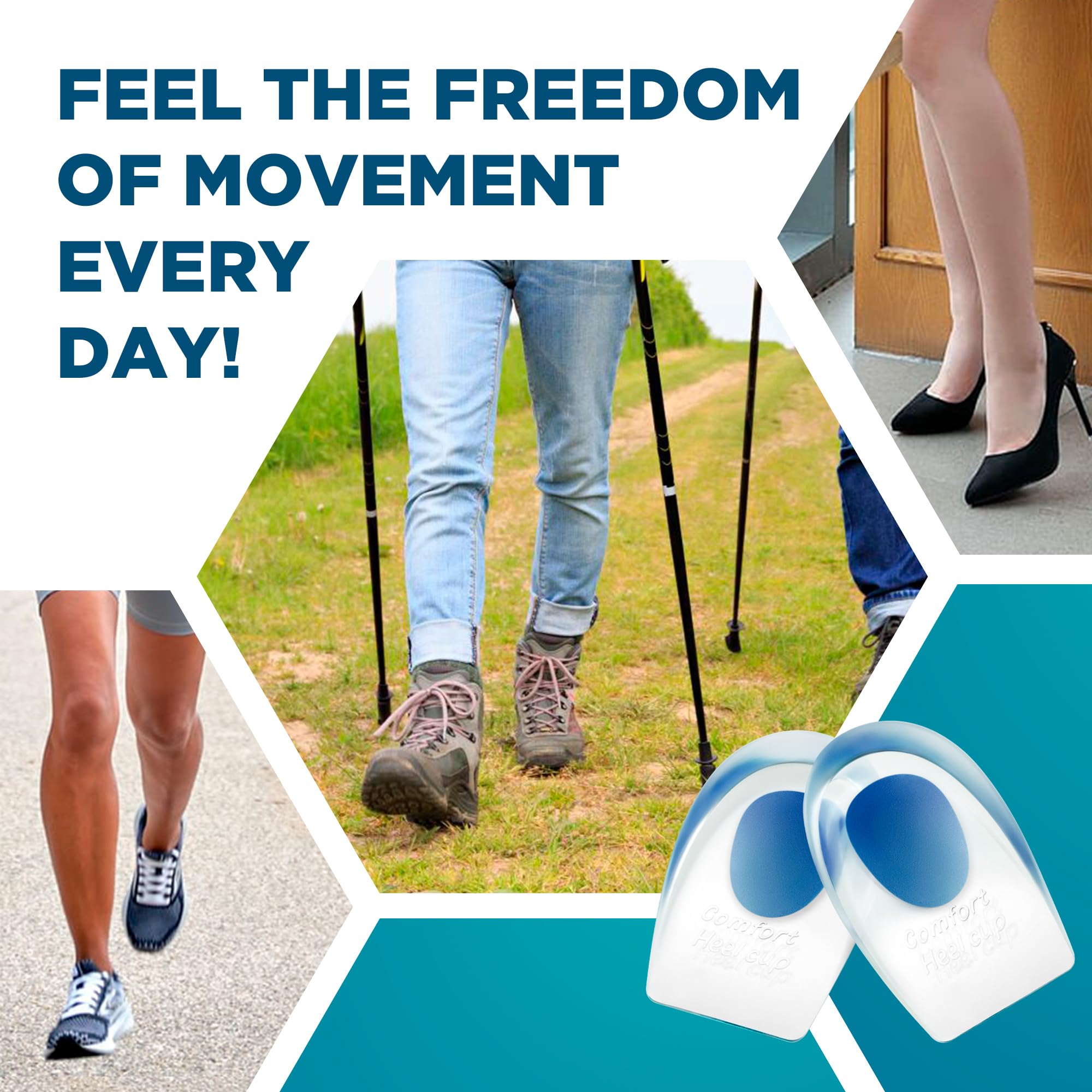 Homergy arch-supporting heel cups reduce pressure during activity