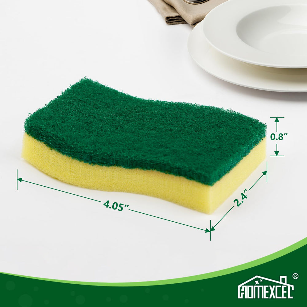 HOMEXCEL ergonomic S-curve sponge fits hand and reduces fatigue.