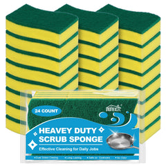 HOMEXCEL kitchen sponges 24pc pack for efficient cleaning and quick rinse.