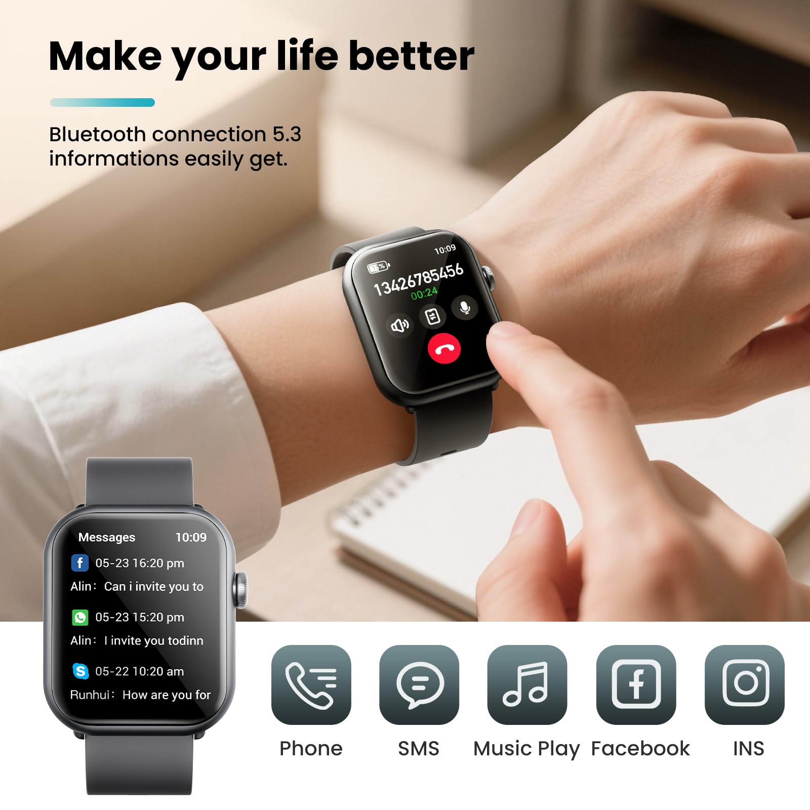 HOMOGO smart watch offers 100+ sports modes for diverse activities
