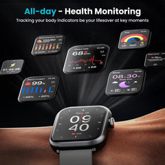 HOMOGO smart watch tracks heart rate and sleep for wellness insights