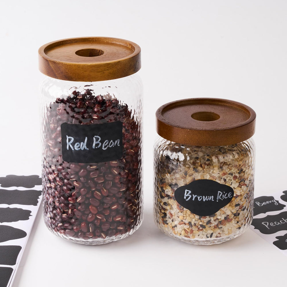 Homrelaxy labeling setup on kitchen pantry storage for tidy organization.